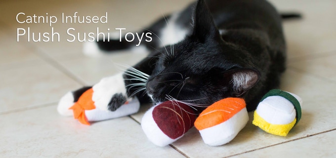 Cool Sushi Cat Toys for Cool Kats by Munchiecat!