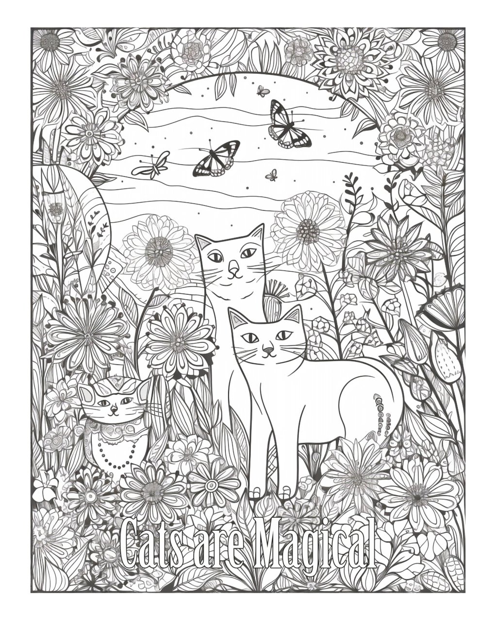 Printable Cat Colouring Puzzle for Fun and Relaxation