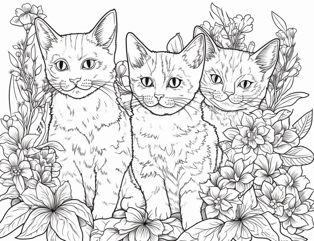 Enjoy Relaxing and Colouring Cute Kittens with Our Printable Cat Puzzles
