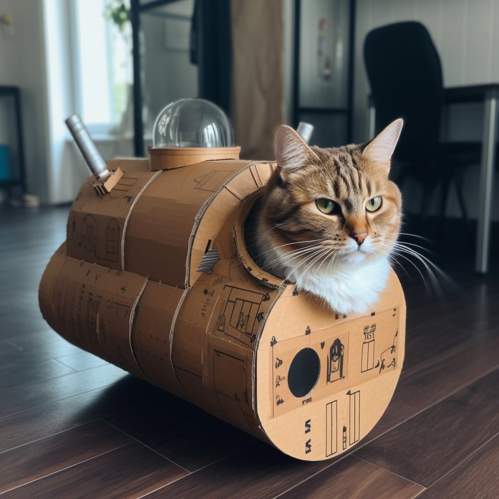 Furry Friends and Cardboard Trends: AI-Powered Imagery That Lives up to Our Cats Imagination