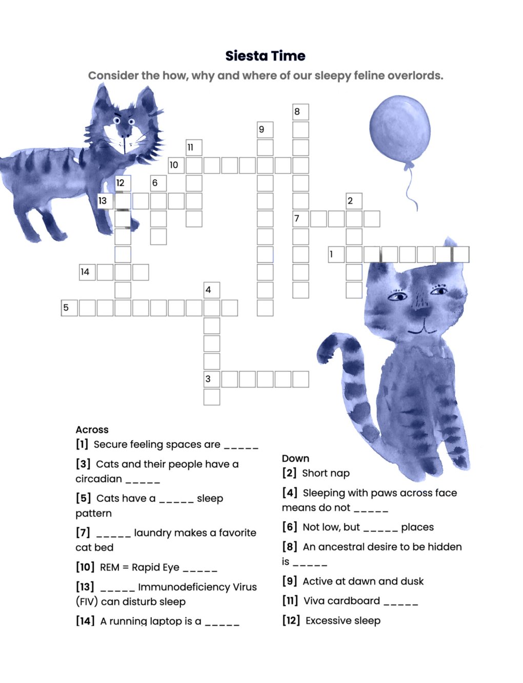 Cat Sleep Related Word Puzzle: Test Your Knowledge!
